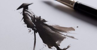 Ai提示词_一幅极简主义的武士墨水画，强调gesture和形式减少缩略图