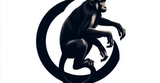 Ai提示词_简约猴子logo缩略图